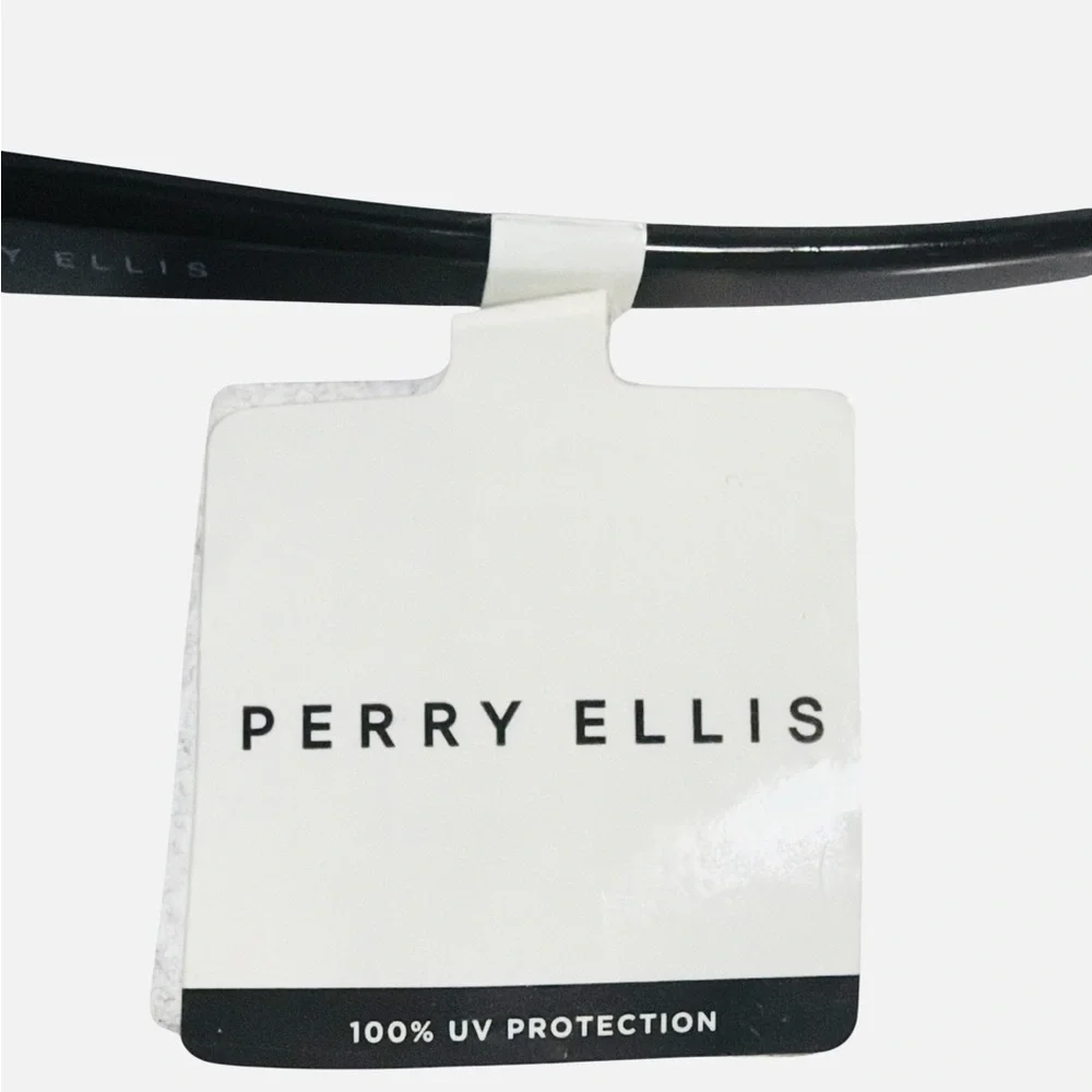 Perry Ellis Men’s Sunglass Black Plastic Sport Wrap, Smoke Lens PE105-1